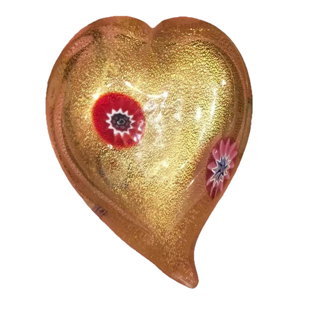 🐇💝Beautiful Decorative Heart Murano Venezia Valentines Hand Cooler